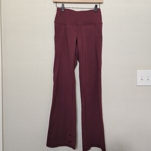 High Waist Burgundy Flare Leggings size XS